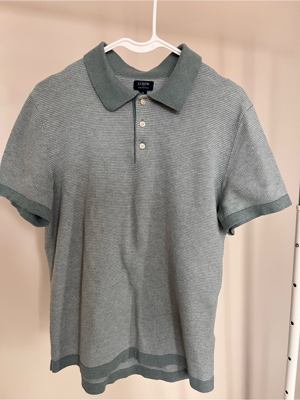 J. Crew Men's Slate Green Knit Polo